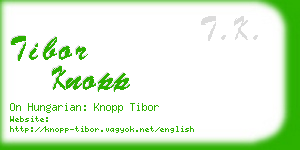 tibor knopp business card